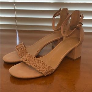 American Rag Blush Short Suede Block Heel